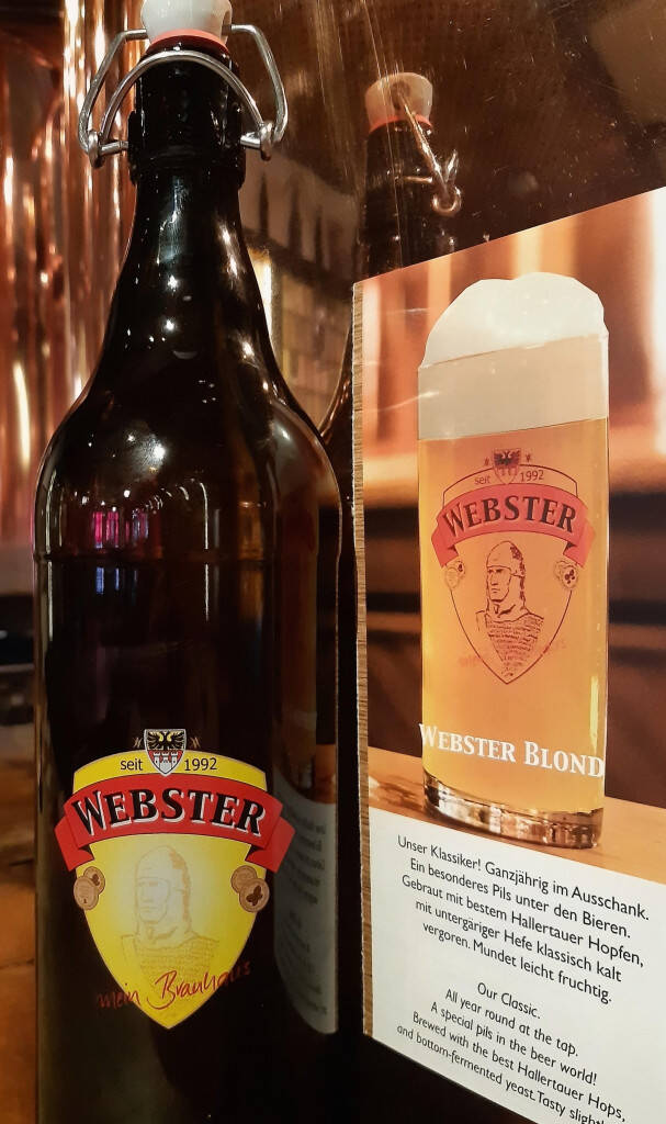 Webster Blond 1 Liter Bügelverschlussflasche (Verkaufspreis inklusive 6,20 € Flasche +3,90 € Füllung)