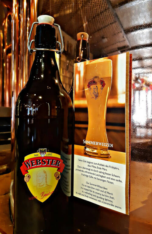 Webster Weizen 1 Liter Bügelverschlussflasche (Verkaufspreis inklusive 6,20 € Flasche +3,90 € Füllung)